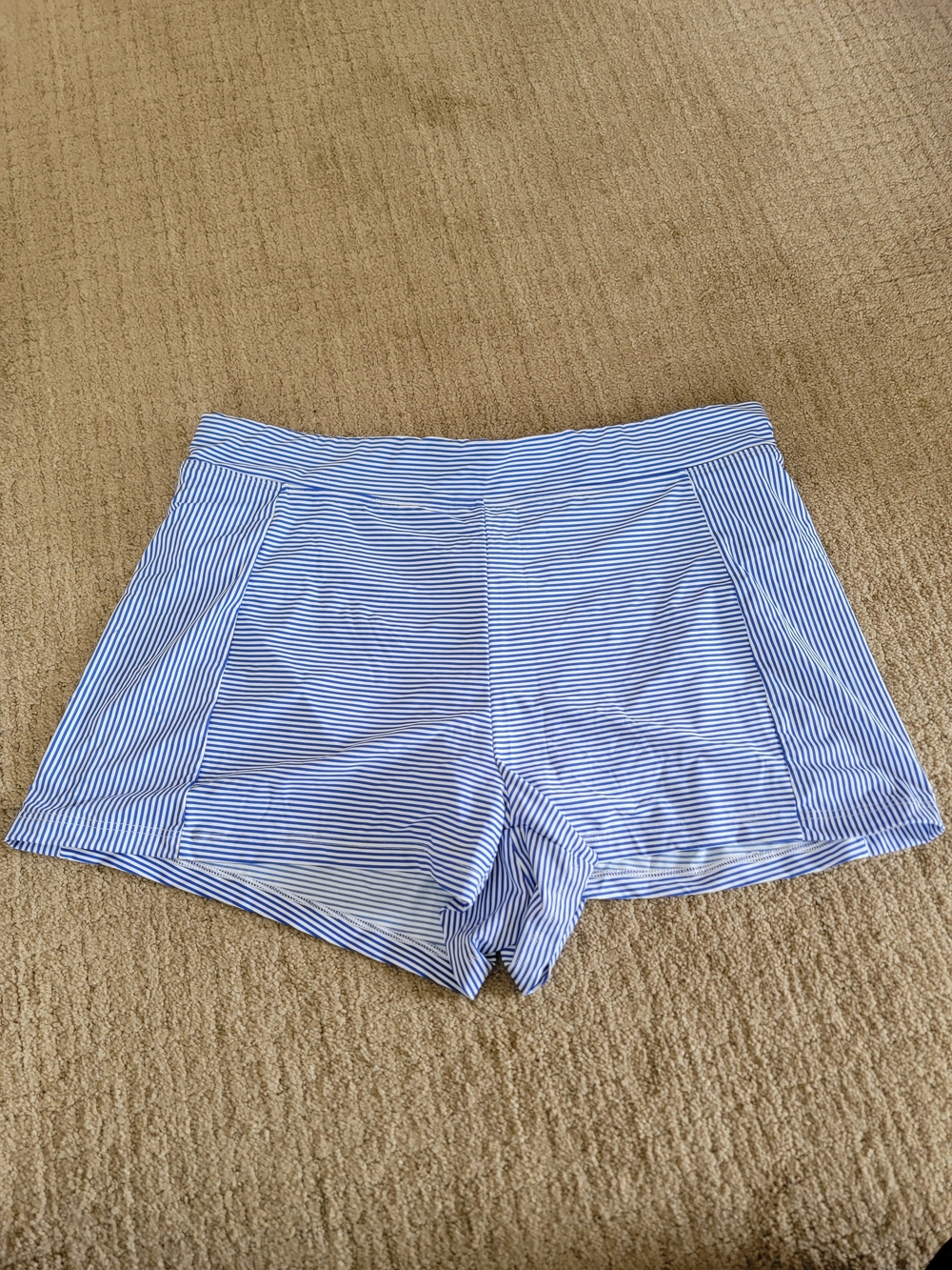 Sea Level Australia Blue & White Striped Women’s Swim Bottoms Shorts, Size 12
